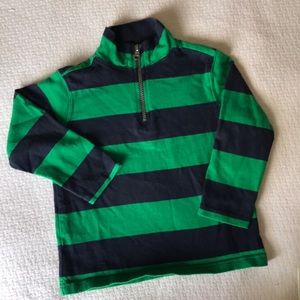 Toddler Boys Long sleeve 3/4 zip shirt